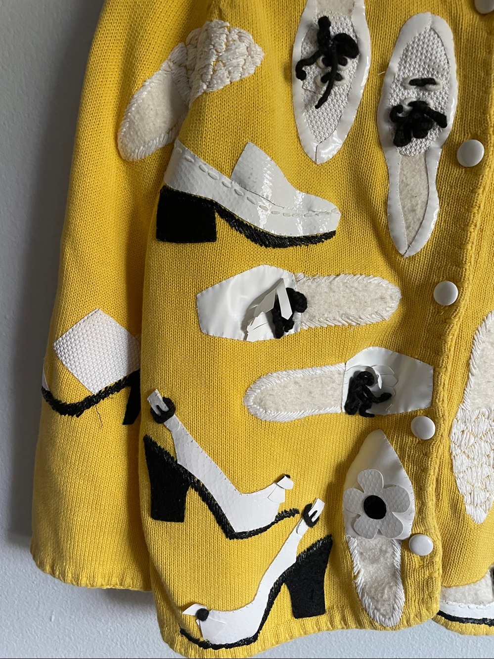 Michael Simon Vintage Yellow Cardigan Sweater Size M - Picture 4 of 10